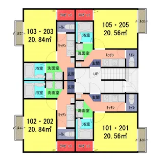 ソレイユ指扇【2階】の間取り