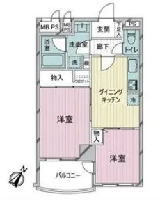 ライオンズプラザ鶴見中央【513号室】の間取り