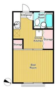 寺尾コーポ【1-D号室】の間取り