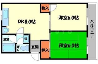 山一寿ハイツ【2階】の間取り