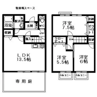 アトリオ石神【101号室】の間取り