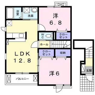 ブリリアント ワビンソン【2階】の間取り