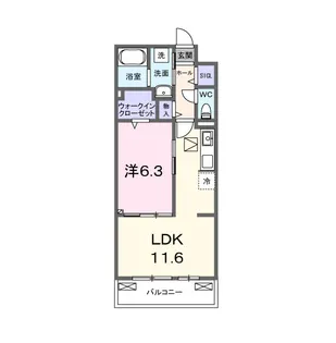 グランウエスト・J【1階】の間取り