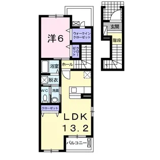 グランツA【2階】の間取り