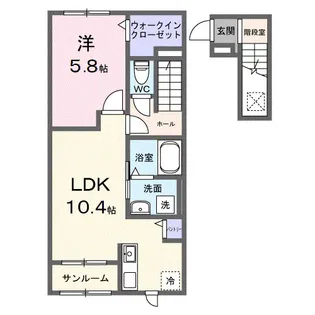 ヒカルサ羽生 サウス【2階】の間取り