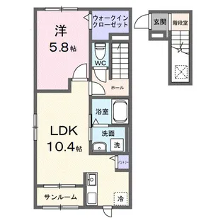 ヒカルサ羽生 サウス【2階】の間取り