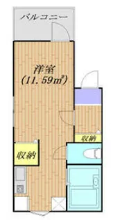 メルディア西生田Ⅰ 201号室【2階】の間取り