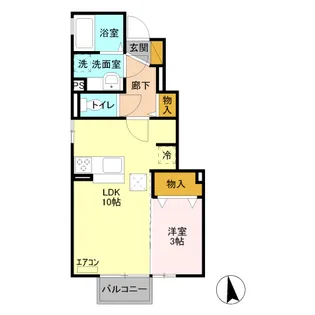 シェモア【1階】の間取り