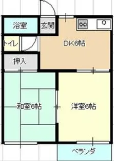 若杉ハイツ【201号室】の間取り