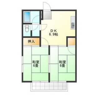 シティハイツB【2階】の間取り