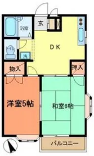 エクセルにしあすま【101号室】の間取り