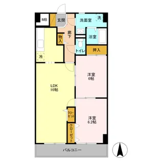 クレドール草加【5階】の間取り