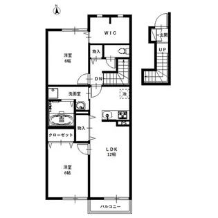 リーブル 中野橋Ⅱ【201号室】の間取り