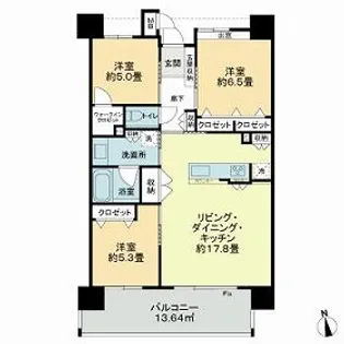 ル・サンク那覇西街【11階】の間取り