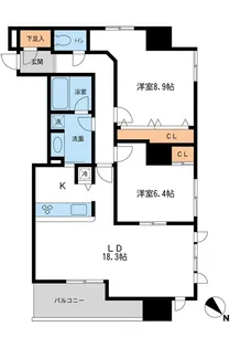メトロタワー山下町【16階】の間取り
