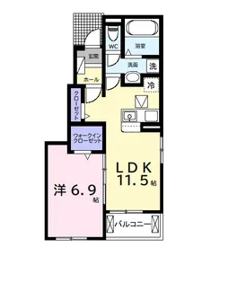 今津朝山アパートⅠ【1階】の間取り