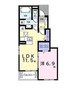 今津朝山アパートⅠ【1階】の間取り