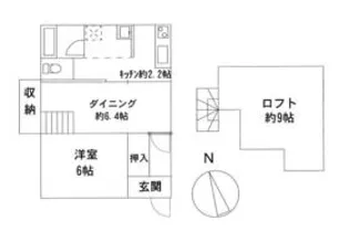 サンキスソーB棟【B-102号室】の間取り
