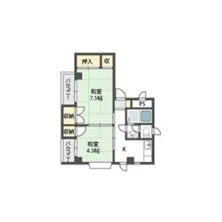 ビスタ服部【401号室】の間取り