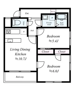 サニーサイド吉祥寺【301号室号室】の間取り