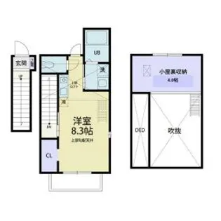 CAT COCOA A【2階】の間取り