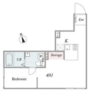 PREAS KAMATA【401号室】の間取り