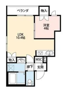 MONAD【201号室】の間取り
