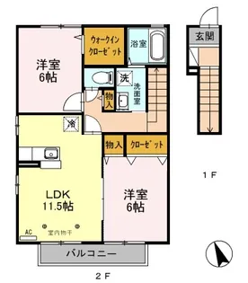 パレット C【2階】の間取り