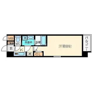 プロシード心斎橋東ヴァンターレ【12階】の間取り