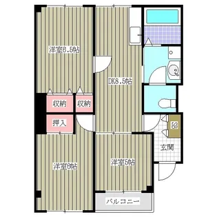 アーバンヒル一の沢【2階】の間取り