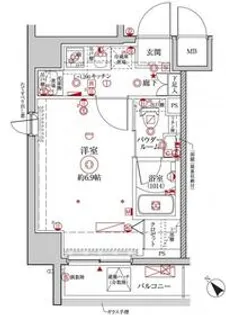 クレイシア横浜NORTH【6階】の間取り