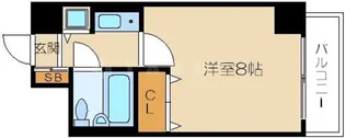 ロータリー天神橋【1102号室】の間取り