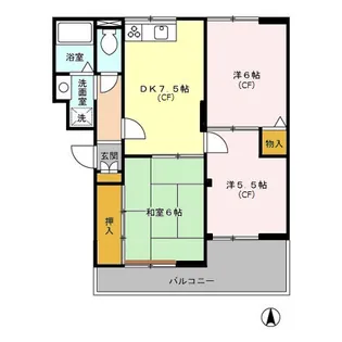 ヴァンベール東川口 Ⅰ/Ⅱ/Ⅲ【1階】の間取り