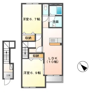 ル・ピュール【2階】の間取り