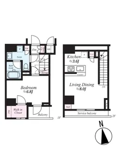GROWS綾瀬【904号室号室】の間取り