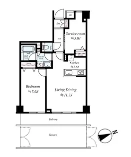 オープンヴィラ川崎【112号室号室】の間取り