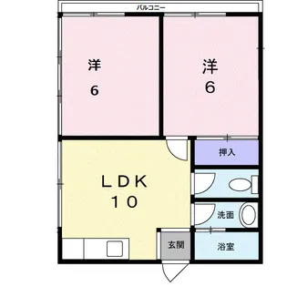 丸勝アパートA【3階】の間取り