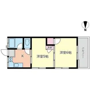 ヒルズ梶山【101号室】の間取り
