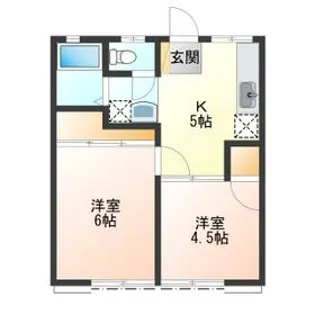 挟又ハイツ C【102号室】の間取り