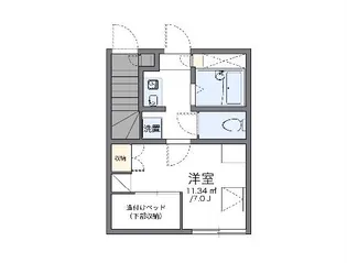 レオパレスミレー【1階】の間取り