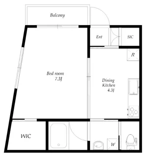 アーサクラスト海老澤【1階】の間取り