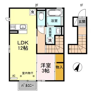 アンジュール A【2階】の間取り