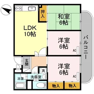 パークス Ⅰ【3階】の間取り