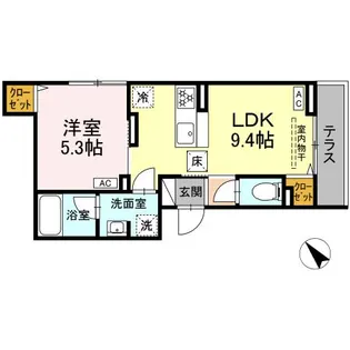 セレスティア堀切Ⅱ Ⅱ【1階】の間取り