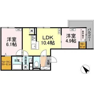 セレスティア堀切II II【3階】の間取り