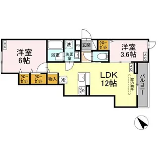 セレスティア堀切II II【3階】の間取り