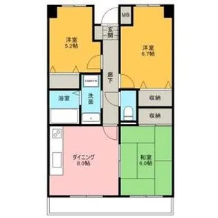 ヴィラセントラルパーク【0303号室】の間取り