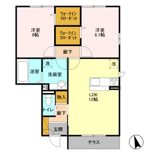 静庵 弐【1階】の間取り