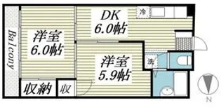 パピヨン渓北【3階】の間取り