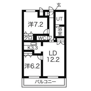 セントクレール元町【6階】の間取り